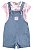 Jardineira Jeans Infantil Menina com Blusa em Cotton Boxy - Imagem 3