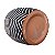 Cachepot De Cerâmica Preto Zig e Zag 8 Cm - Imagem 2