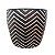 Cachepot De Cerâmica Preto Zig e Zag 8 Cm - Imagem 6