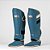 Caneleira de Muay Thai e Kickboxing Profissional Azul com Detalhes Dourado - Imagem 3
