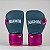Kit Luva e Caneleira Muay Thai Azul Detalhes Rosa - Imagem 4