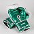 Kit Luva e Caneleira Muay Thai Profissional Branca Detalhes Verde - Imagem 6