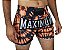 Shorts de Muay Thai Maximum Tie Dye Laranja - Logo Prata - Imagem 3