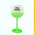 Taça Gin Acrílico Degradê Verde-Limão 580ml - Imagem 1