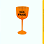 Taça Gin Acrílico Laranja Translúcido 580ml - Imagem 1