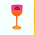 Taça Gin Acrílico Bicolor Laranja-Rosa - Imagem 1