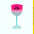 Taça Gin Acrílico Bicolor Tifanny-Rosa 580ml - Imagem 1