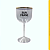 Taça Gin Acrílico Transparente Dourada 580ml - Imagem 1