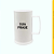 Caneco Chopp Acrílico Leitoso Branco 500ml - Imagem 1