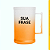 Caneco Chopp Acrílico Degradê Laranja 500ml - Imagem 1
