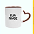 Caneca Branca Alça e Interior Marrom Coração 325ml - Imagem 1