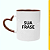 Caneca Branca Alça e Interior Marrom Coração 325ml - Imagem 2