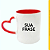 Caneca Branca Alça e Interior Vermelho Coração 325ml - Imagem 2