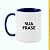 Caneca Branca Alça e Interior Azul Escuro Lisa 325ml - Imagem 2