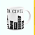 Caneca Branca Lisa 325ml - Engenharia Civil - Imagem 1