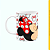 Caneca Branca Lisa 325ml - Minnie e Mickey - Imagem 1
