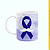 Caneca Branca Lisa 325ml - Novembro Azul, Um Ato de Amor - Imagem 1