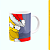 Caneca Branca Lisa 325ml - Natal Homer - Imagem 3