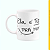 Caneca Branca Lisa 325ml - Ela é tudo pra mim... Mãe ❤️ - Imagem 1