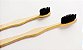 Escova de dente de bambu - cerdas pretas carvão ativado - Imagem 5