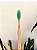 Escova de dente de bambu personalizada - cerdas verdes - Imagem 2