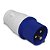 PLUG INDUSTRIAL 2P+T 32A 220V 6H AZUL - Imagem 1