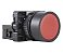 BOTÃO PULSADOR FACEADO 22MM PLÁSTICO VERMELHO 1NF METALTEX - Imagem 1