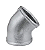 COTOVELO (JOELHO) GALVANIZADO 4" x 45° - Imagem 1