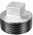 BUJAO (PLUG) GALVANIZADO FG 1" NBR6943 BSP - Imagem 1