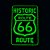 Placa Route 66 Fluorescente - Imagem 3