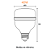 Lâmpada LED High Power  E27 127/ 220V 6.500K - 20W/30W/40W/50W - Imagem 6