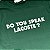 Camiseta Lacoste "DO YOU SPEAK LACOSTE ? " Verde - Imagem 2