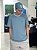 CAMISETA LACOSTE GOLA ASSINALADA- AZUL CIANO - Imagem 1