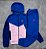Conjunto nike tech fleece azul royal + rosa - Imagem 1