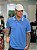Camisa Polo Lacoste Casual Masculina - Azul+Branco - Imagem 1