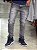 Calça jeans cinza marmorizado basica 7029 - Imagem 1