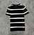CAMISETA TOMMY HILFIGER LISTRADA- PRETA/ BRANCA - Imagem 1