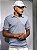 Camisa polo italiana croche texturizada cinza - Imagem 1