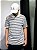 POLO TOMMY HILFIGER LIQUID COTTON REG SE LISTRADA OFF WHITE + AZUL - Imagem 1