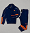 Conjunto adidas m 3s - azul marinho + laranja - Imagem 1