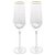 Conjunto 2 Taças de Champagne Cristal Borda Dourada Taj 300ml - Imagem 1