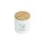 Pote 500ml Porcelana Branca Com Tampa Madeira Sweet Home Bon Gourmet - Imagem 1