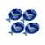 Conjunto 4 Peixes Decorativos de Cerâmica Ocean Azul 14cm x 11cm - Wolff - Imagem 1
