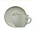 Conjunto 6 Xicaras de Chá Com Pires Stone Grenn - Imagem 1