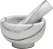 Conjunto de triturador de ervas para almofariz e pilão, mármore sólido Carrara, 10 x 6 cm - Imagem 1