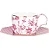 Xicara de Cha e Pires Pink Regency Damasky - Imagem 1