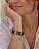 PULSEIRA DE COURO COM BRIDÃO E PINGENTE DE ANCORA COM STRASS AQUAMARINE - Imagem 1