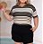 Conjunto Shorts e Blusa Viscolycra Listrado Verão Preto - Imagem 3
