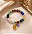 Pulseira em Pedra Natural Ágata Colorida e Olho de Tigre - Imagem 1
