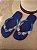 Chinelo Havaiana Customizado com Pedrarias Náutico Azul 37/38 - Imagem 1